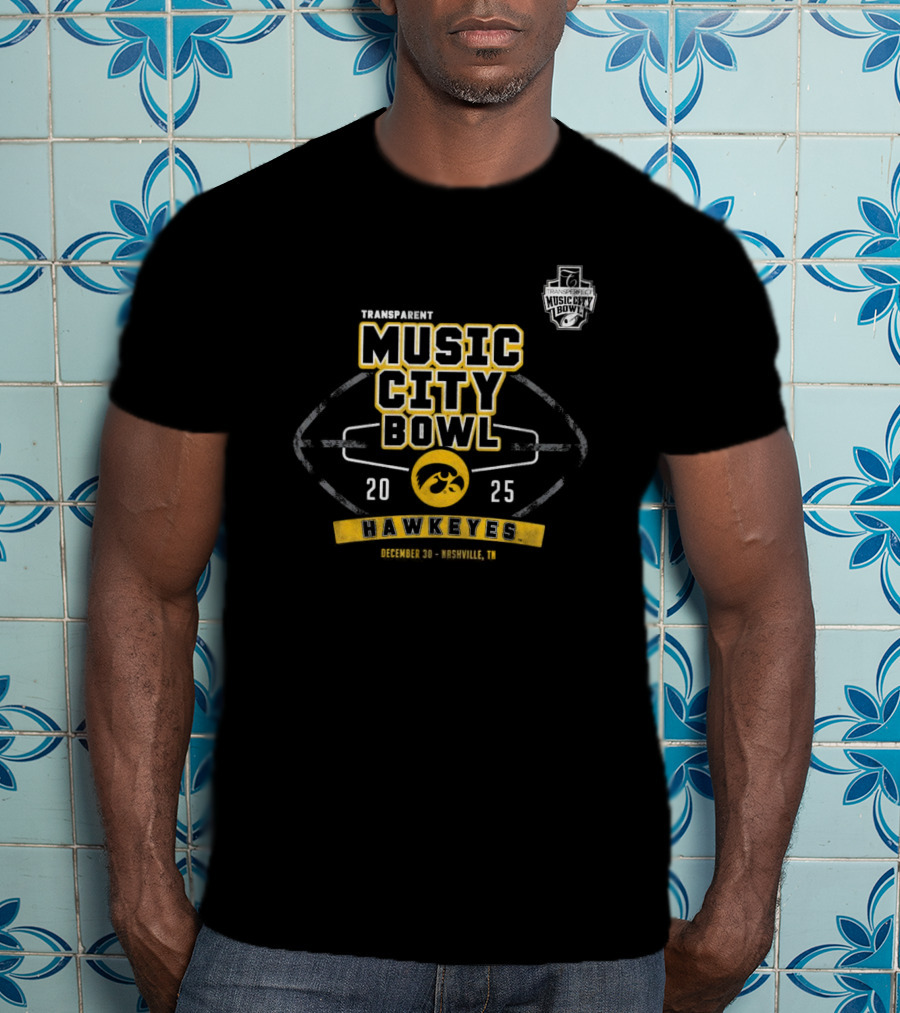 Music City Bowl 2025 Iowa Hawkeyes December 30 Nashville TN T-Shirt