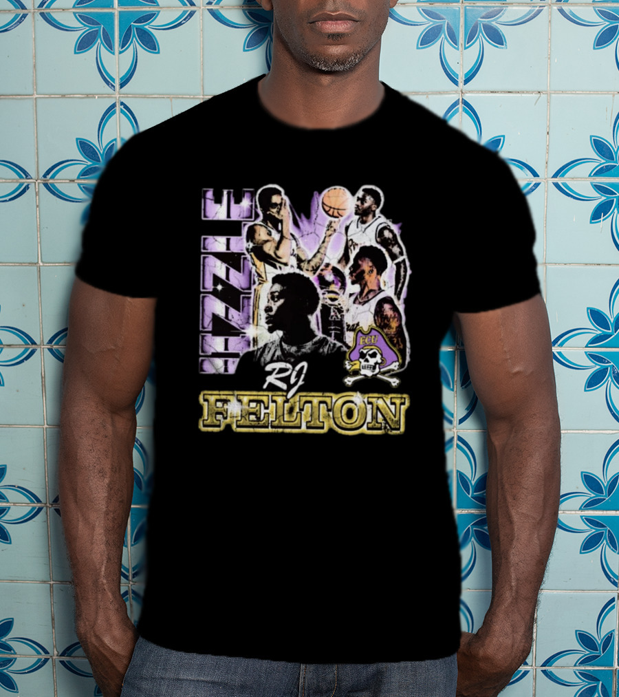 RJ Felton Jizzle ECU Basketball 90s Style With Pirates T-Shirt