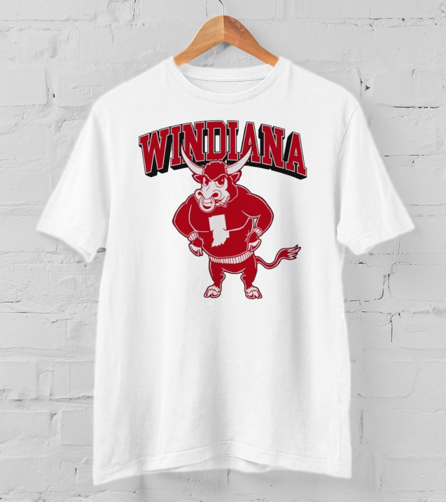 Windiana Indiana Hoosiers Football Bull Mascot T-Shirt