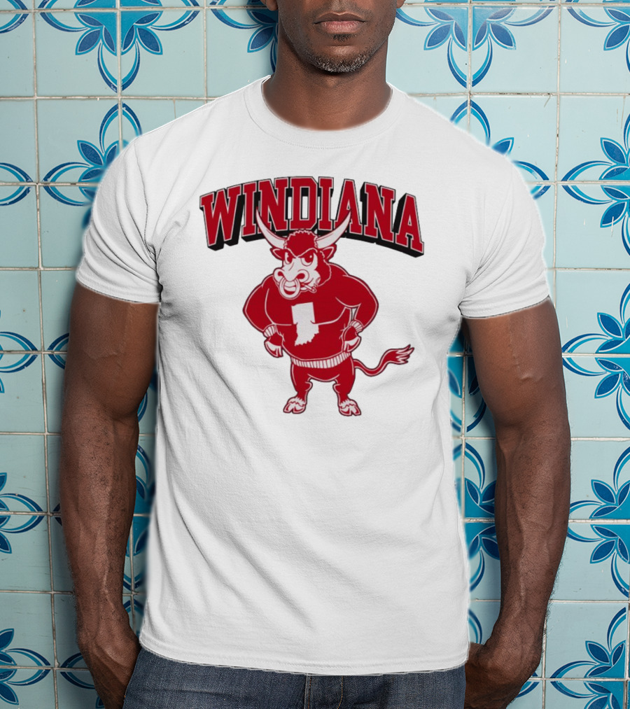 Windiana Indiana Hoosiers Football Bull Mascot T-Shirt