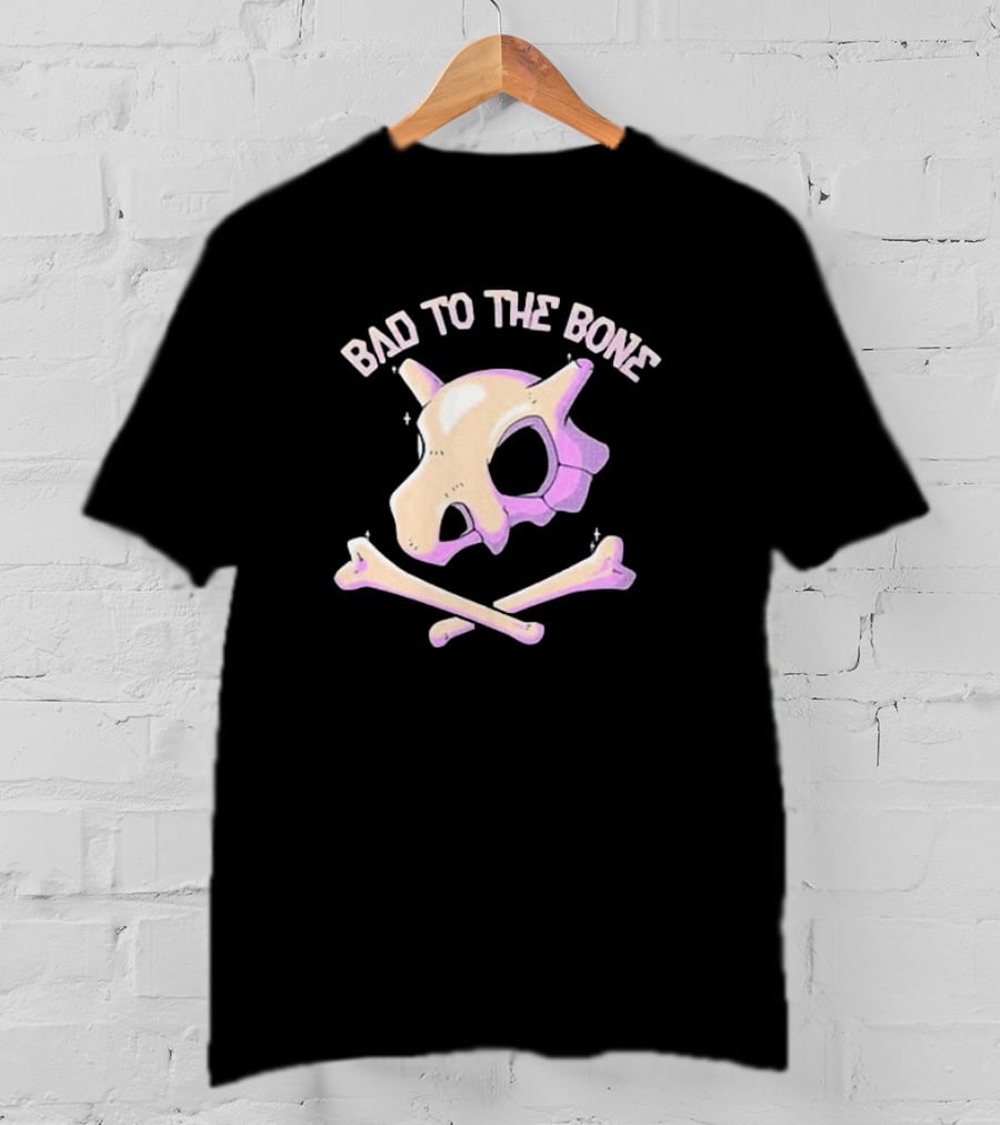 Chad Thegroovylion Bad To The Bone Cubone Skull And Crossbones T-Shirt