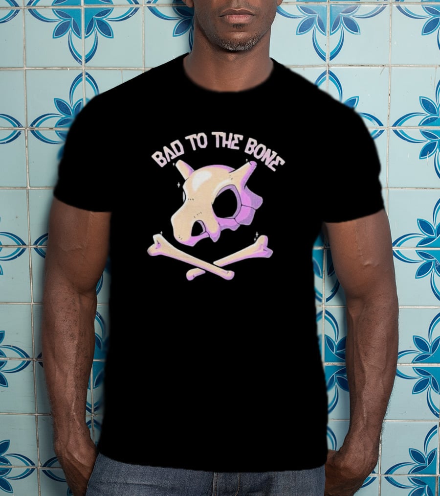 Chad Thegroovylion Bad To The Bone Cubone Skull And Crossbones T-Shirt