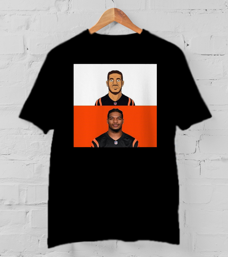 Ja’Marr Chase Cincinnati Bengals The Simpsons NFL Themed Drawing T-Shirt