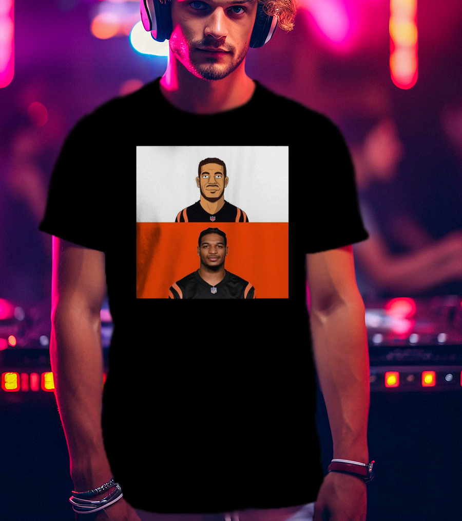 Ja’Marr Chase Cincinnati Bengals The Simpsons NFL Themed Drawing T-Shirt