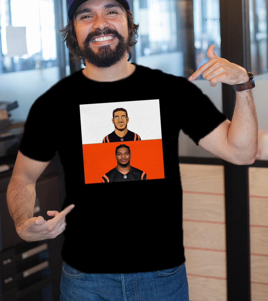 Ja’Marr Chase Cincinnati Bengals The Simpsons NFL Themed Drawing T-Shirt