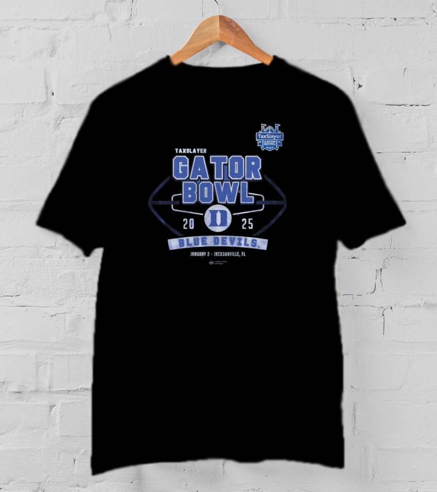 Taxslayer Gator Bowl 2025 Duke Blue Devils January 2 Jacksonville FL T-Shirt