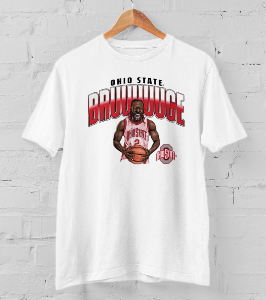Ohio State Buckeyes Bruce Thornton BRUUUUCE With Basketball And Ohio State T-Shirt