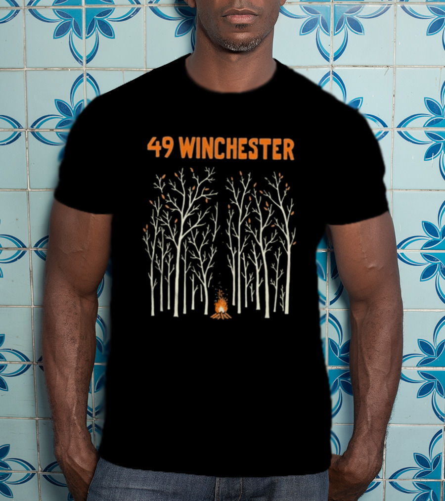 49 Winchester Trees And Campfire Scene T-Shirt