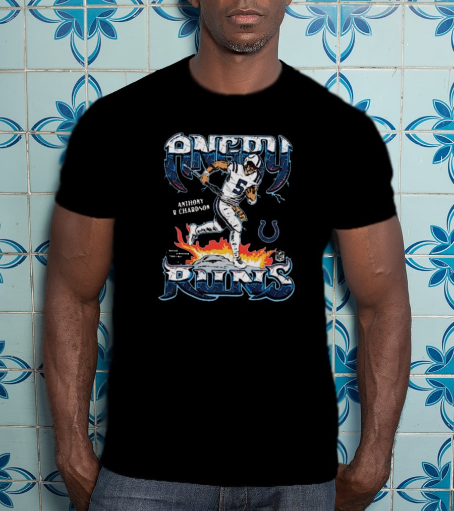 Angry Runs Anthony Richardson Indianapolis Colts NFL T-Shirt