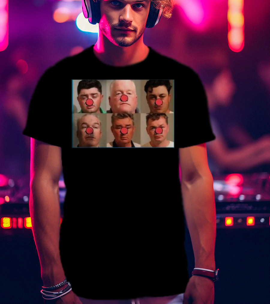 Bradley Jennings Mesker Daley Carroll And Carroll 1st 6 Man Clown Red Nose Faces T-Shirt