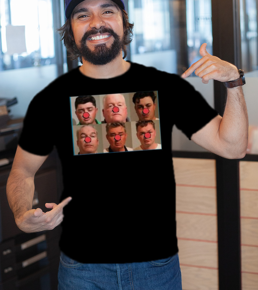 Bradley Jennings Mesker Daley Carroll And Carroll 1st 6 Man Clown Red Nose Faces T-Shirt