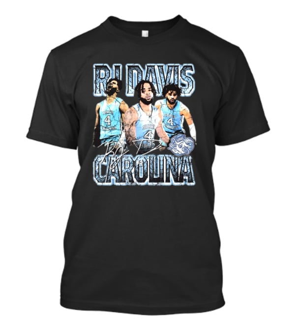 RJ Davis North Carolina Basketball UNC Tar Heels 90s Signature T-Shirt