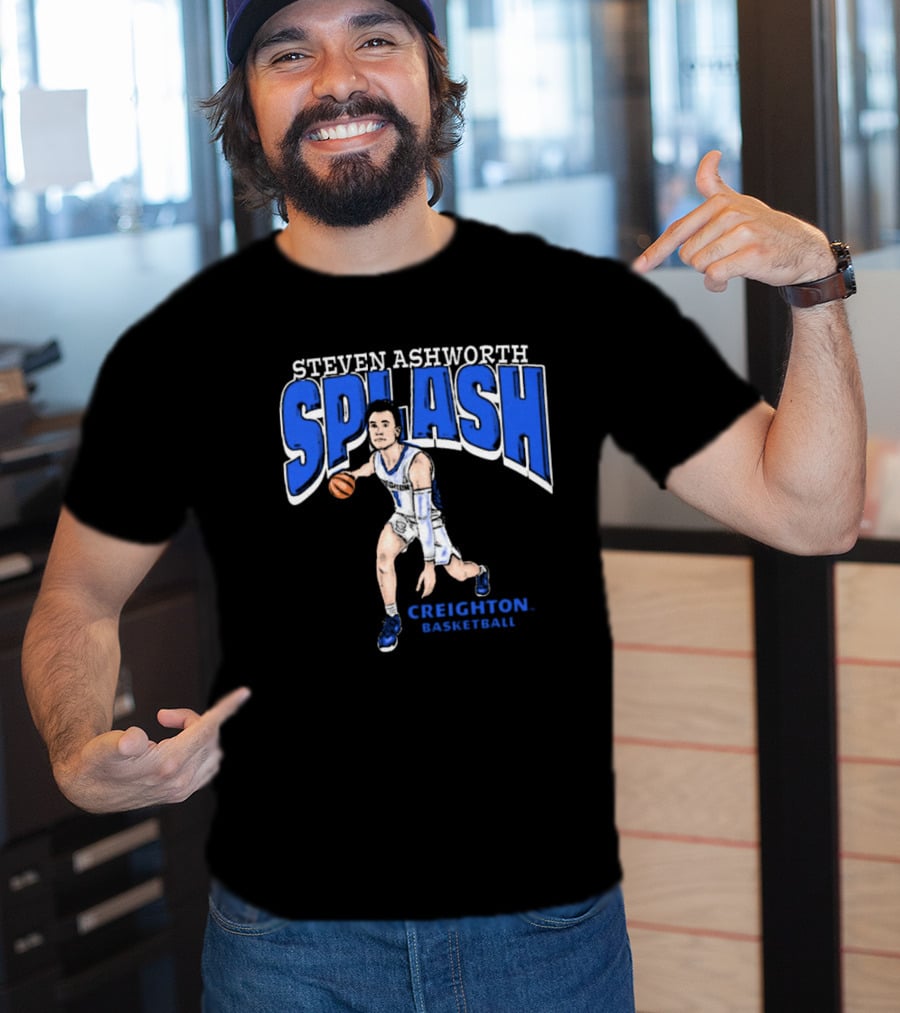 Steven Ashworth Splash Creighton Basketball Cartoon T-Shirt