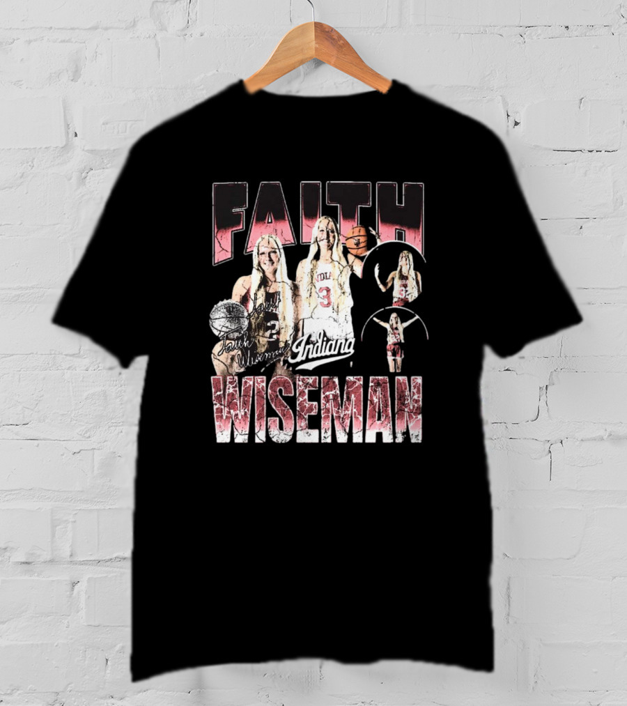Faith Wiseman Indiana Hoosiers Basketball Signature 90s T-Shirt