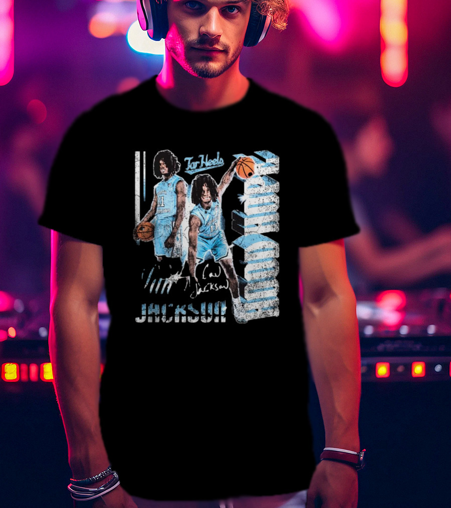 Ian Jackson North Carolina Tar Heels Basketball Signature 90s Hood Hope T-Shirt