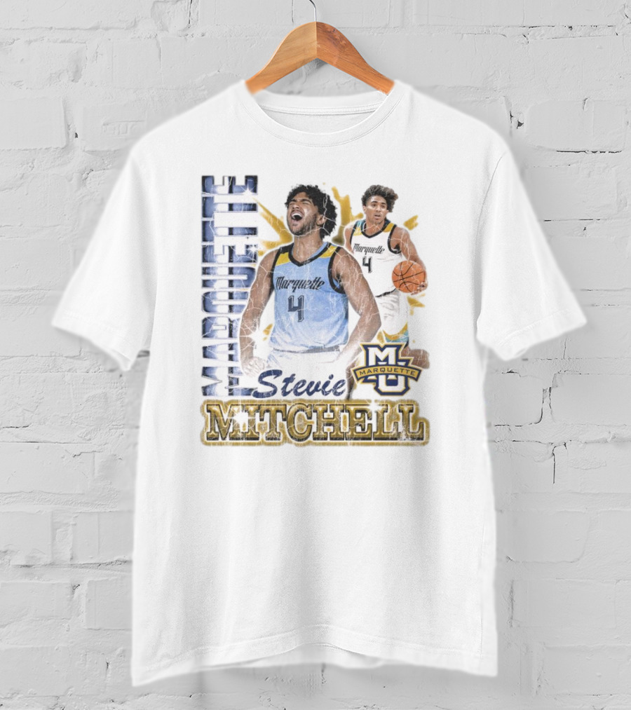 Marquette Golden Eagles Stevie Mitchell Basketball 90s T-Shirt