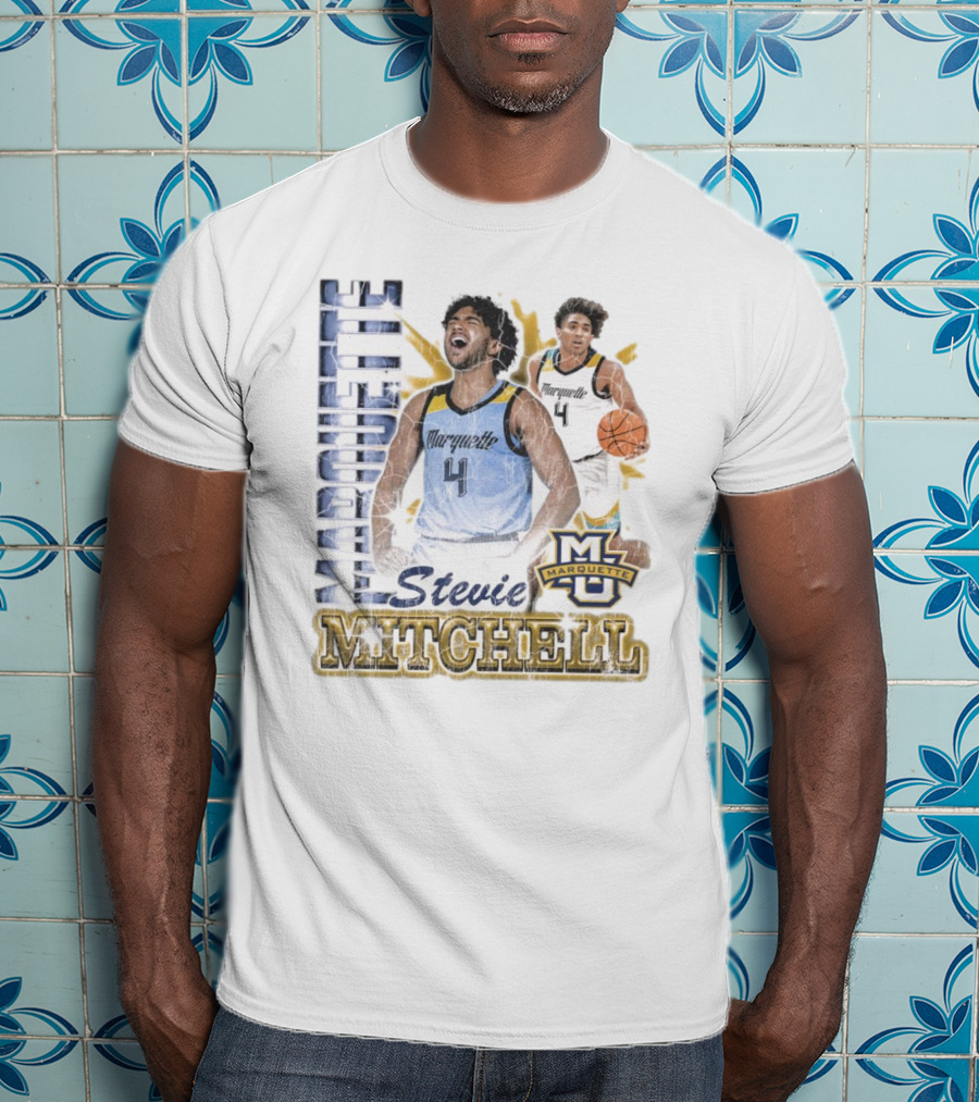 Marquette Golden Eagles Stevie Mitchell Basketball 90s T-Shirt