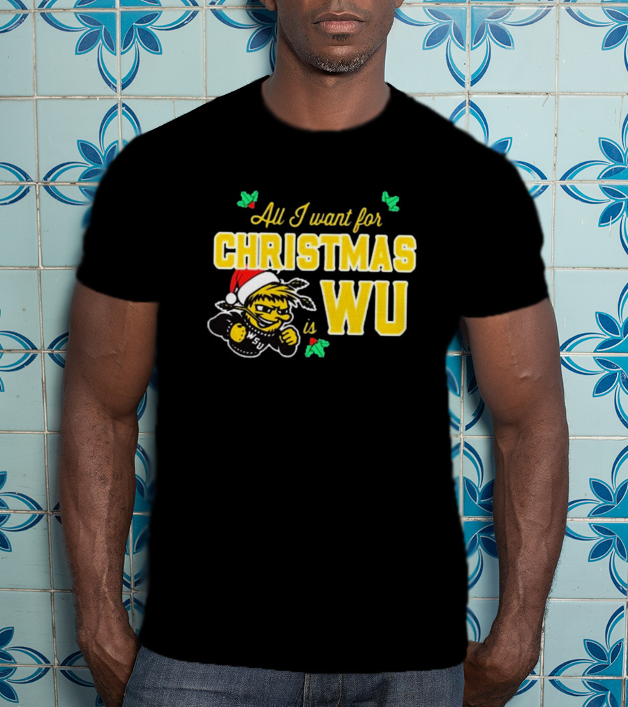 All I Want For Christmas Is WSU Wheat Shock WU T-Shirt