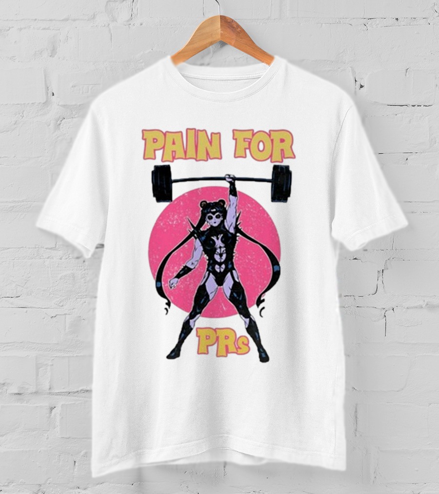 Pain For PRs Weightlifting Warrior With Barbell T-Shirt