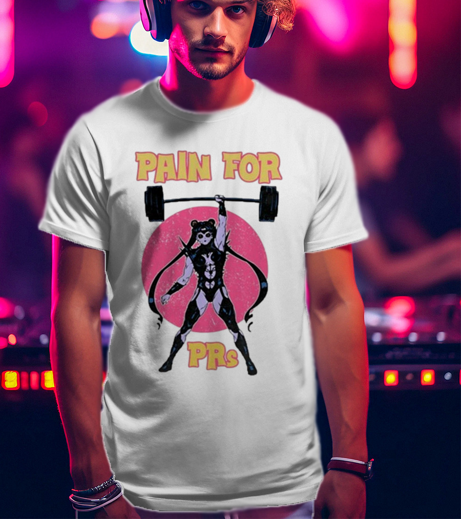Pain For PRs Weightlifting Warrior With Barbell T-Shirt