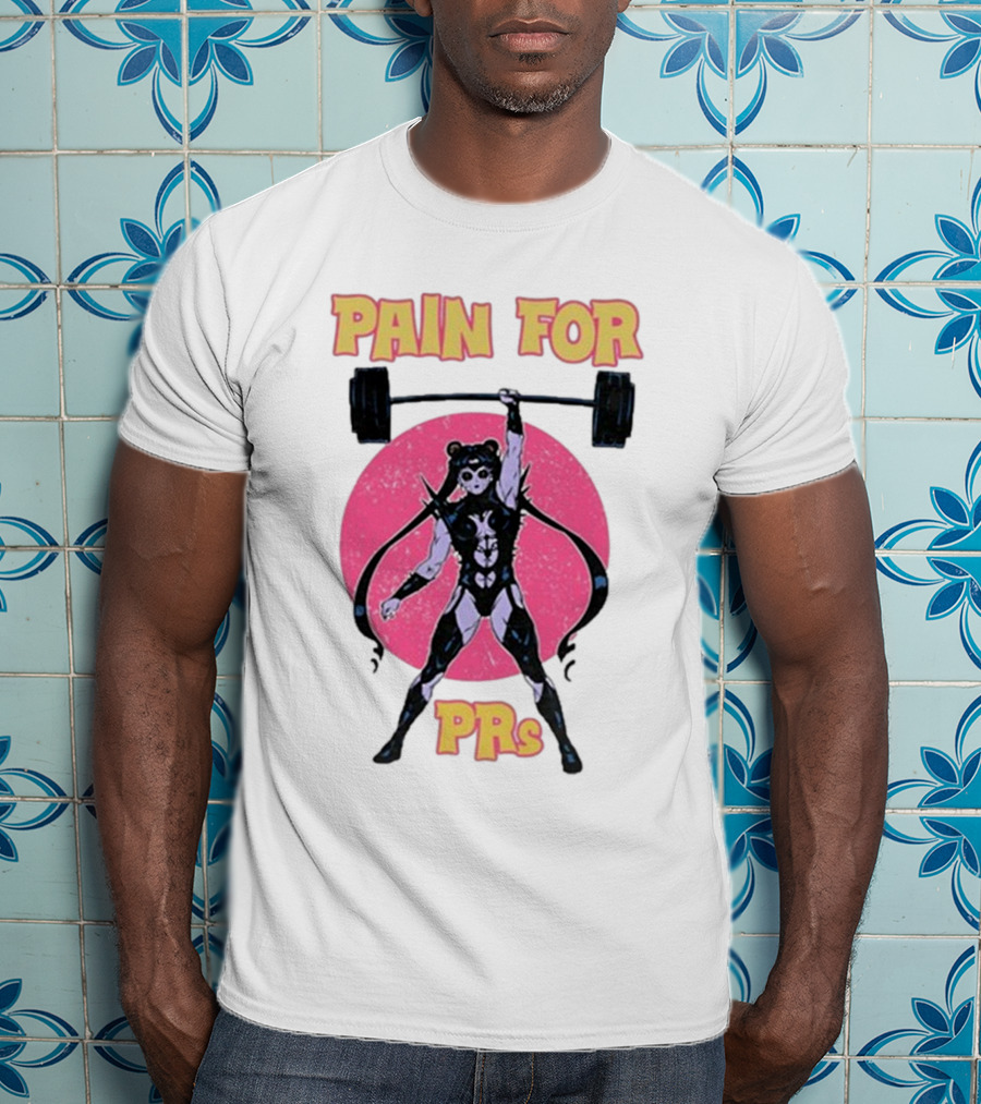 Pain For PRs Weightlifting Warrior With Barbell T-Shirt