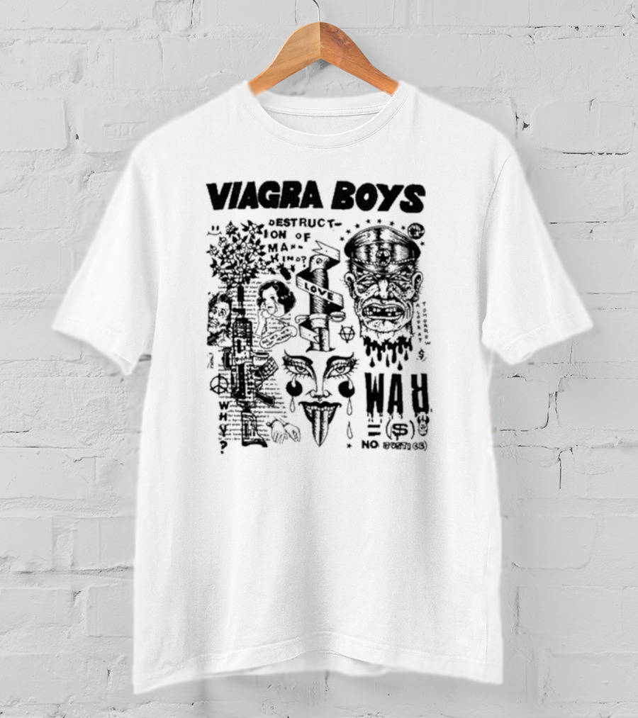Viagra Boys Love Destruction Of Mankind No War T-Shirt