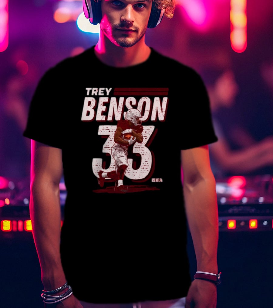 Trey Benson NFLPA #33 Vintage Arizona Cardinals T-Shirt
