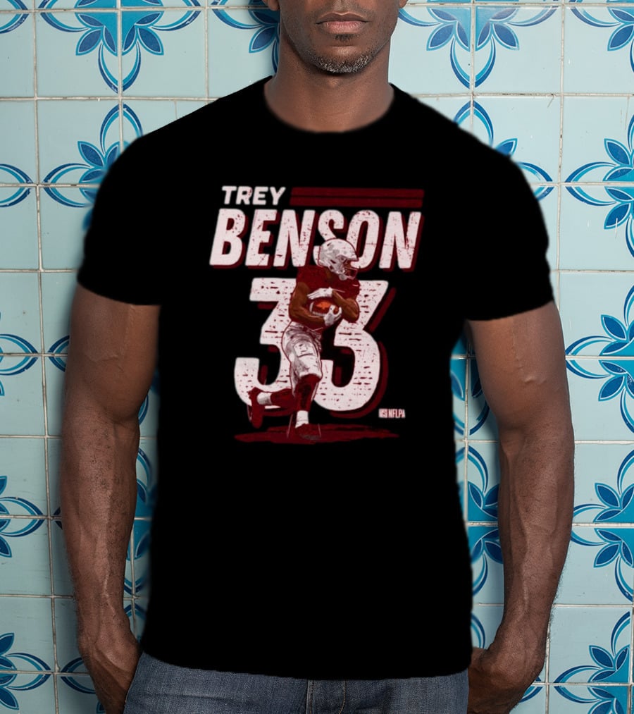 Trey Benson NFLPA #33 Vintage Arizona Cardinals T-Shirt