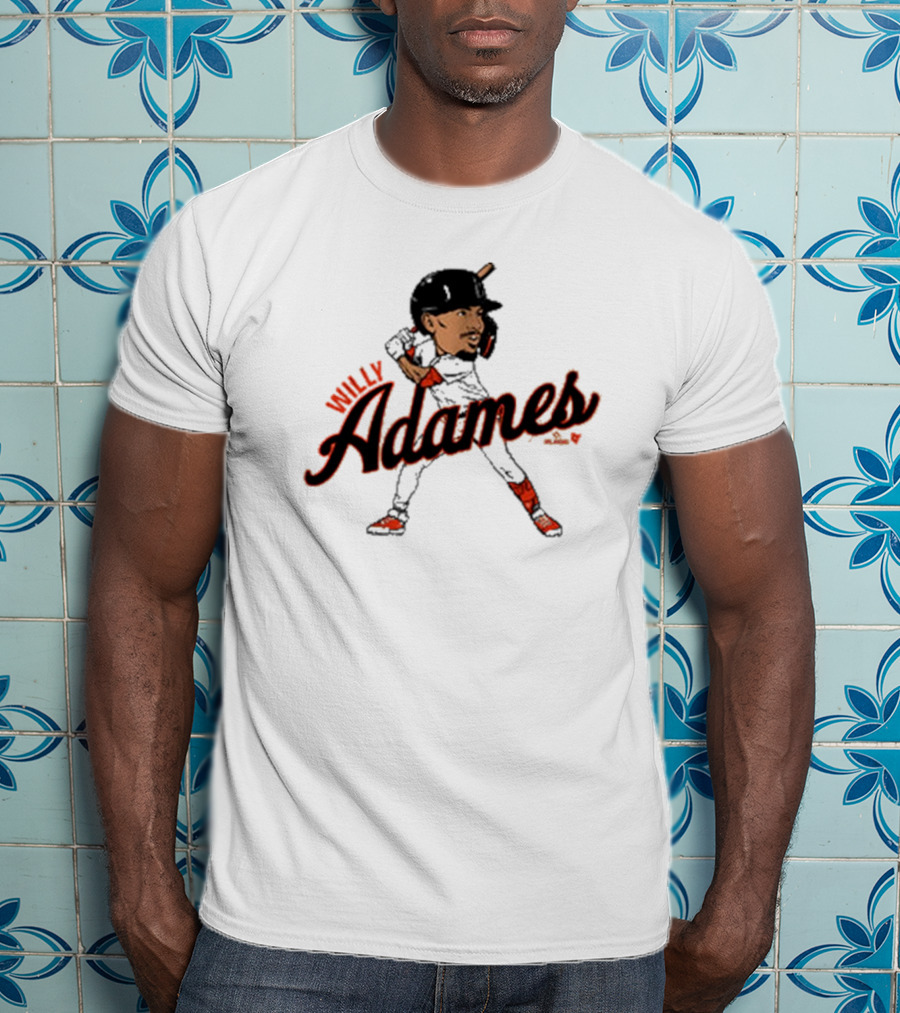 Willy Adames San Francisco Giants Caricature MLB Player T-Shirt