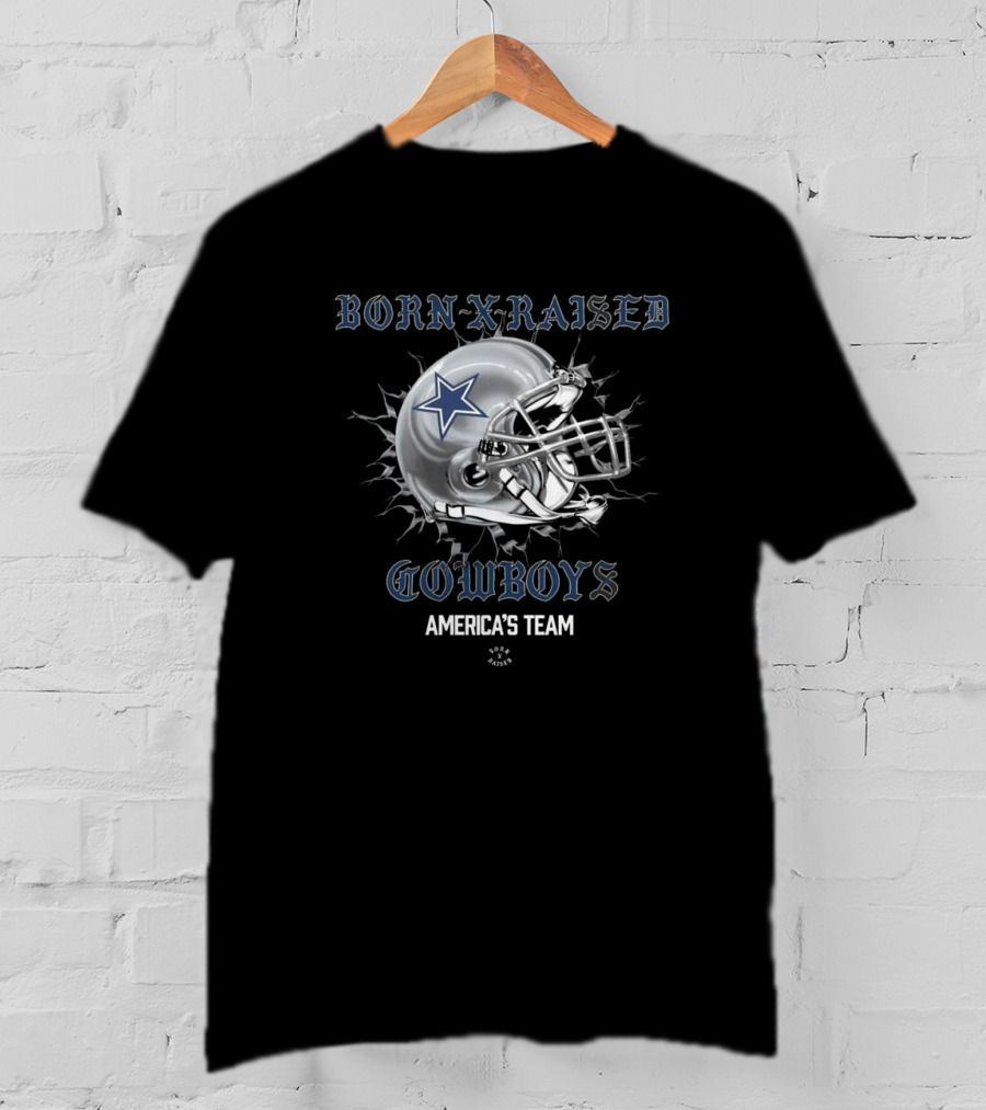 Born X Raised Cowboys Helmet America's Team T-Shirt