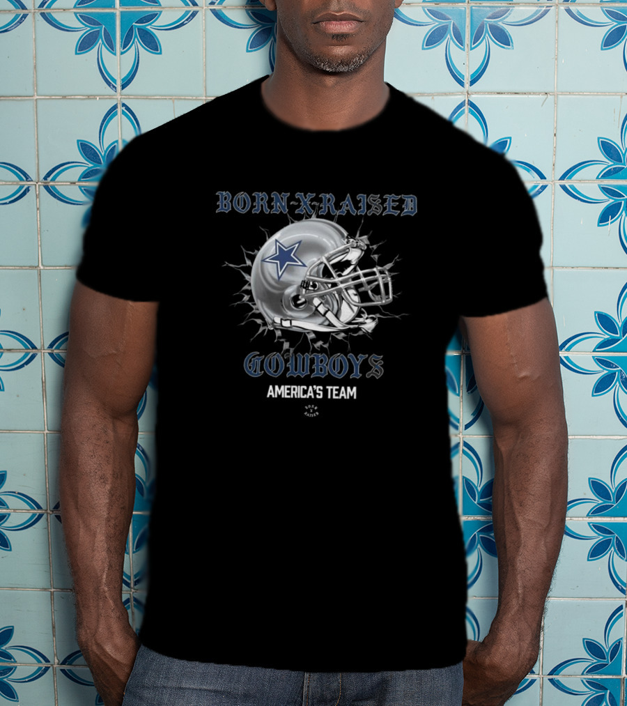 Born X Raised Cowboys Helmet America's Team T-Shirt