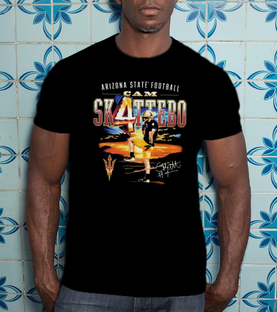 Arizona State Sun Devils Cam Skattebo Number 4 Football 90s T-Shirt