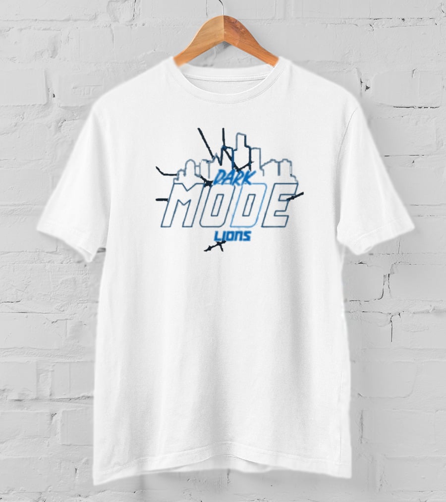 Detroit Lions Dark Mode Lions Back In Black T-Shirt