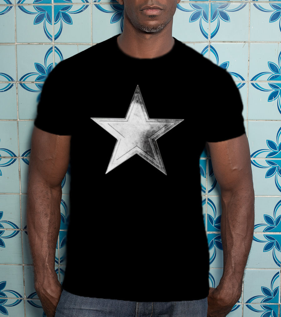 Cowboys Silver Lone Star Golf Cutout T-Shirt