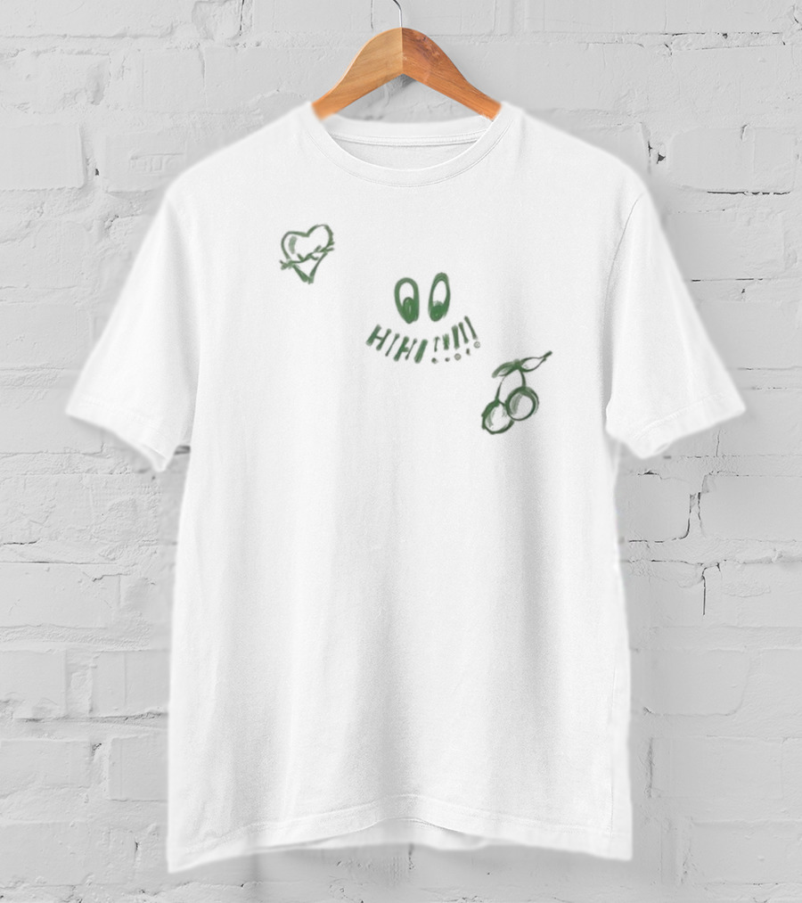 Valkyrae Hihi Heart Cherry Doodle T-Shirt