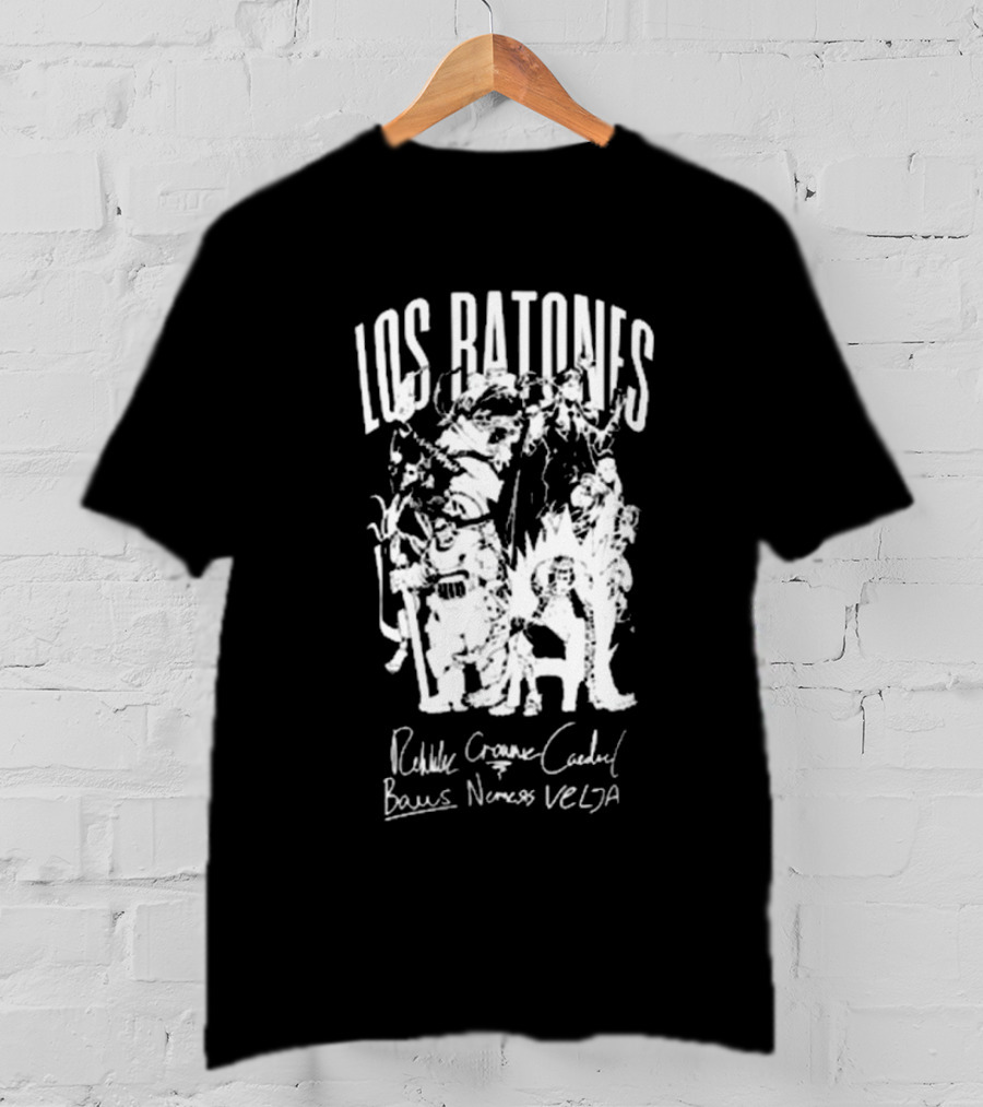Los Ratones Rehlike Crownie Caedrel Baus Nemesis VELJA Signature T-Shirt
