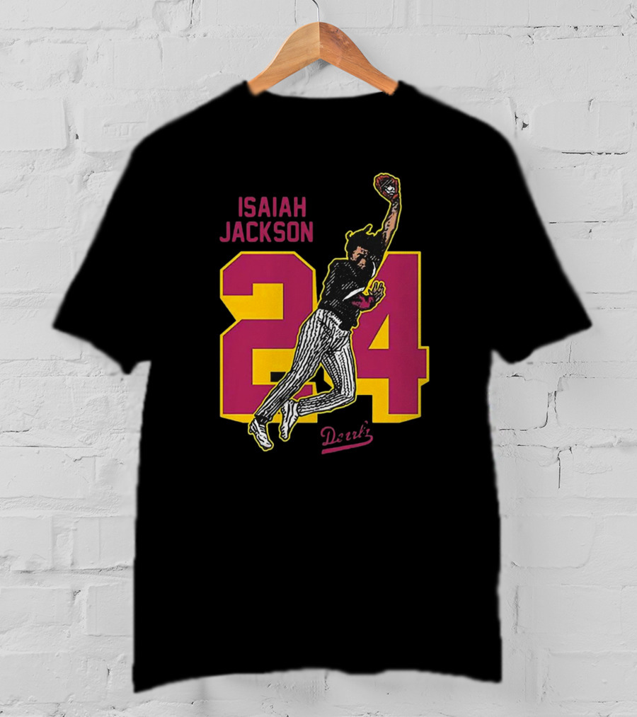 Isaiah Jackson 24 Arizona State Baseball Player Dunk Action T-Shirt