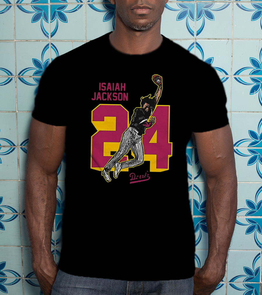 Isaiah Jackson 24 Arizona State Baseball Player Dunk Action T-Shirt