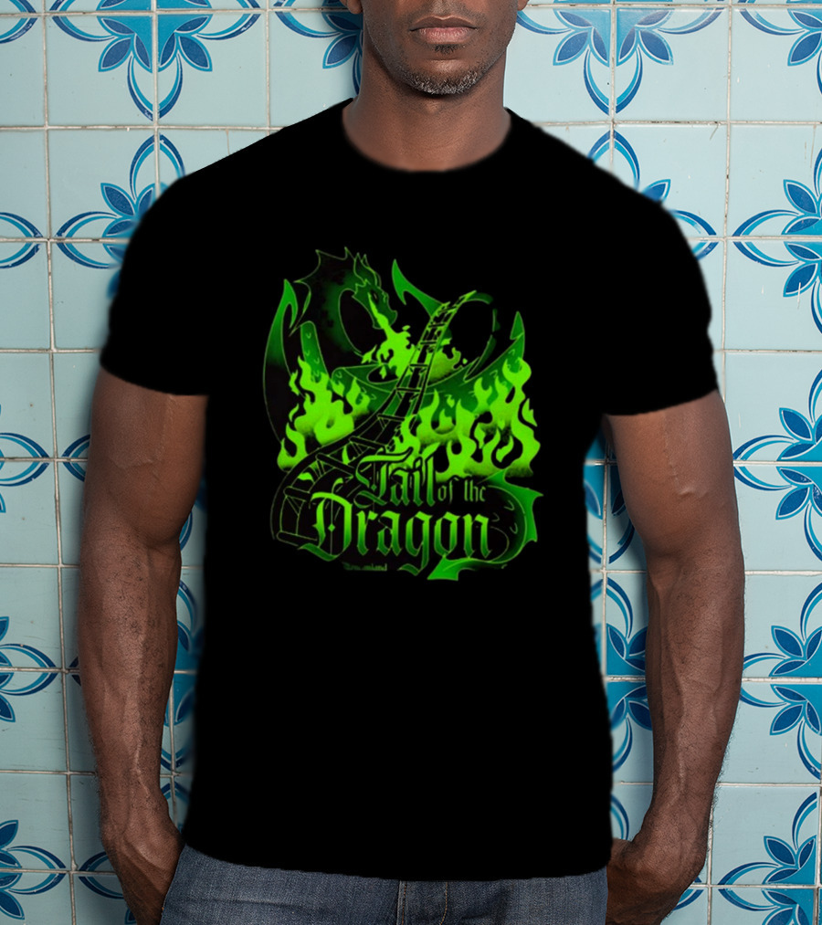 Bleucan Tail Of The Dragon Dare To Ride Fiery Track T-Shirt
