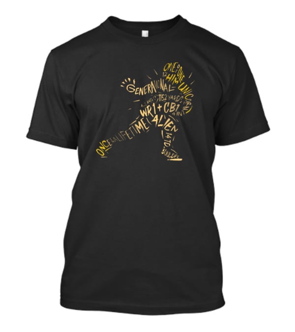 Travis Hunter One Of One Him Generational Unicorn All American 1152 Yards WR1 CB1 Alien Colorado Boulder T-Shirt