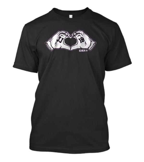 Justin Jefferson JJ 18 Heart Hands NFL Minnesota Vikings T-Shirt