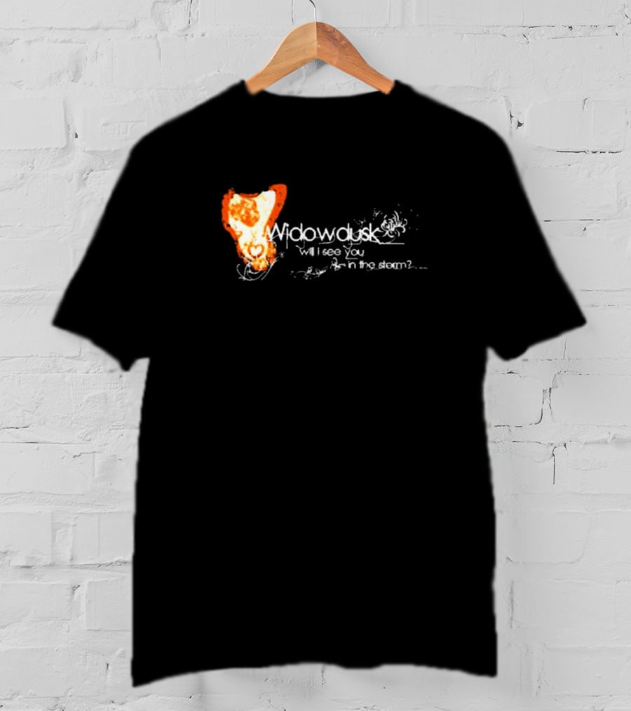 Widowdusk Will I See You In The Storm Fiery Orange Abstract T-Shirt