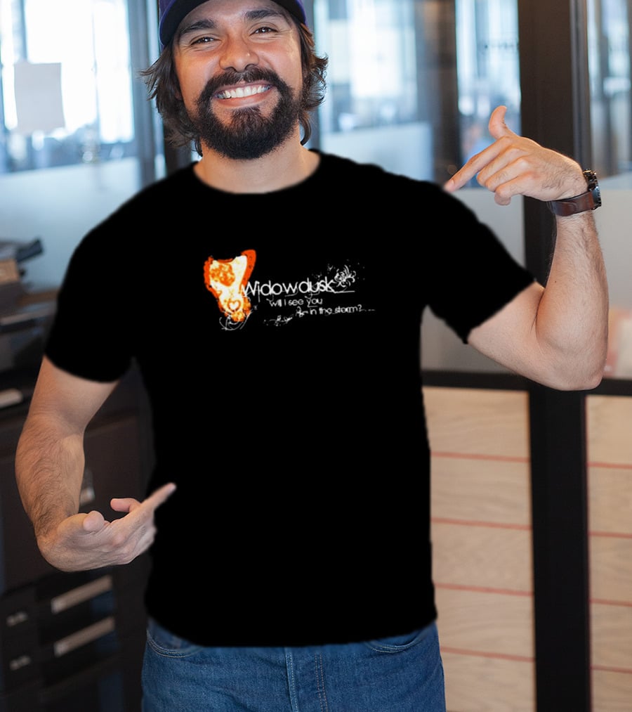 Widowdusk Will I See You In The Storm Fiery Orange Abstract T-Shirt