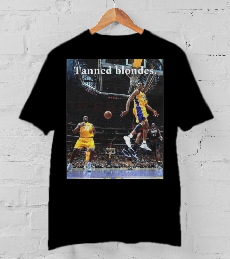 Tanned Blondes Basketball Lakers-Sixers Game Scene T-Shirt