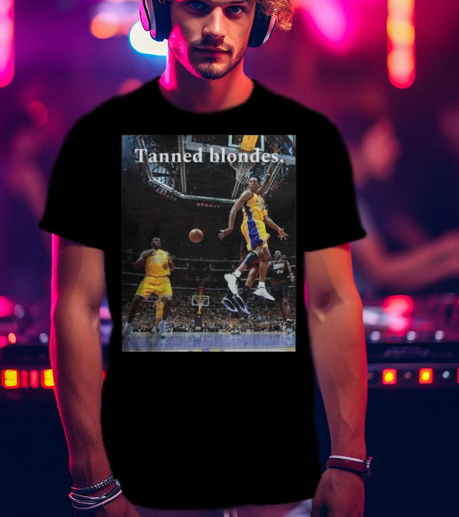 Tanned Blondes Basketball Lakers-Sixers Game Scene T-Shirt