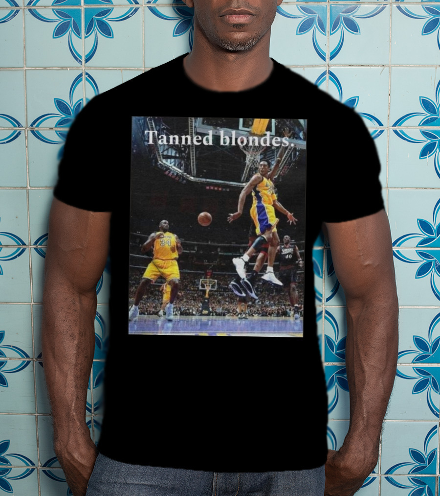 Tanned Blondes Basketball Lakers-Sixers Game Scene T-Shirt