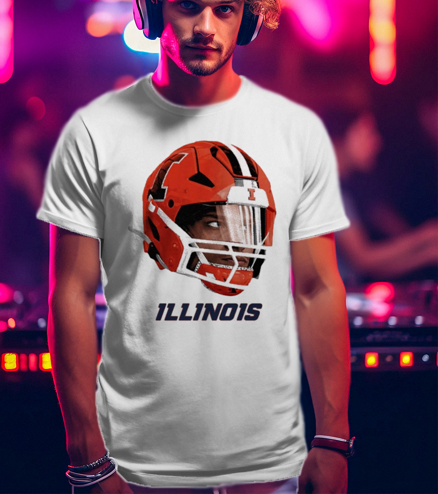 Matthew Bailey Illinois Fighting Illini Football Helmet Ill1no1s T-Shirt