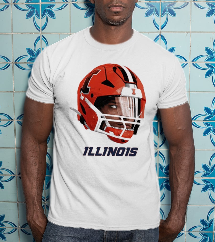 Matthew Bailey Illinois Fighting Illini Football Helmet Ill1no1s T-Shirt
