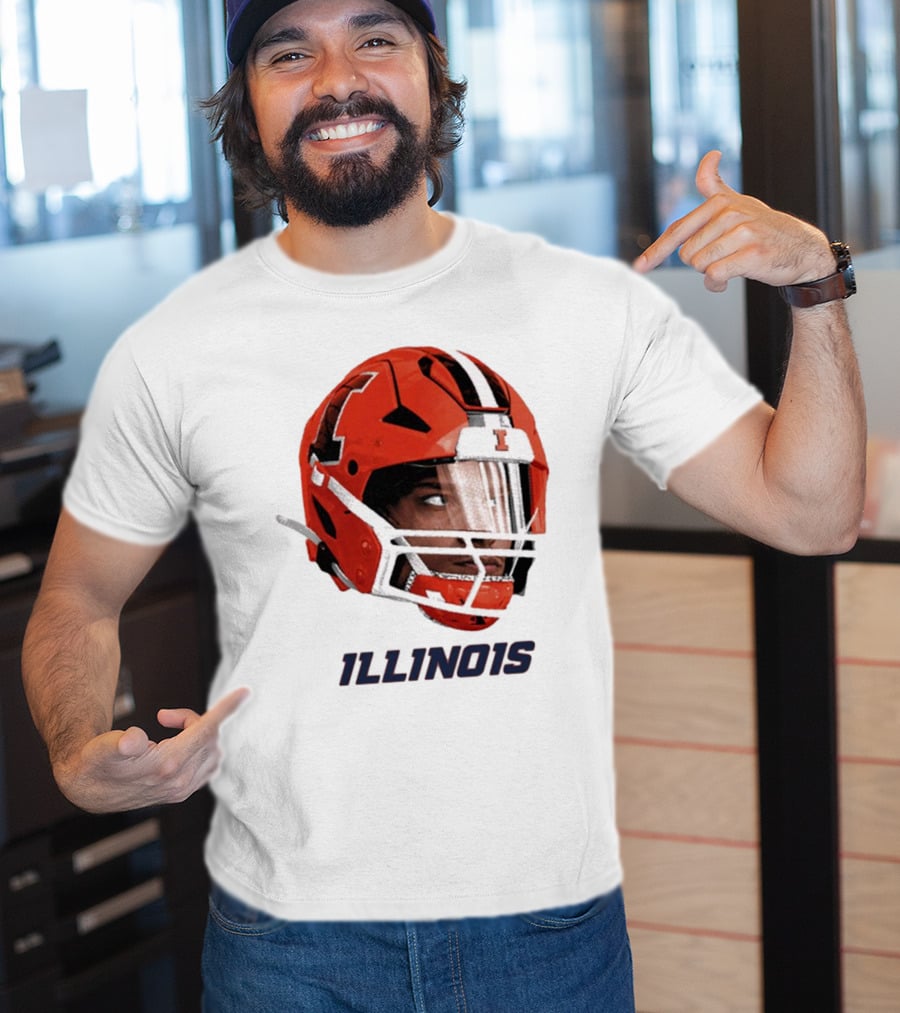 Matthew Bailey Illinois Fighting Illini Football Helmet Ill1no1s T-Shirt
