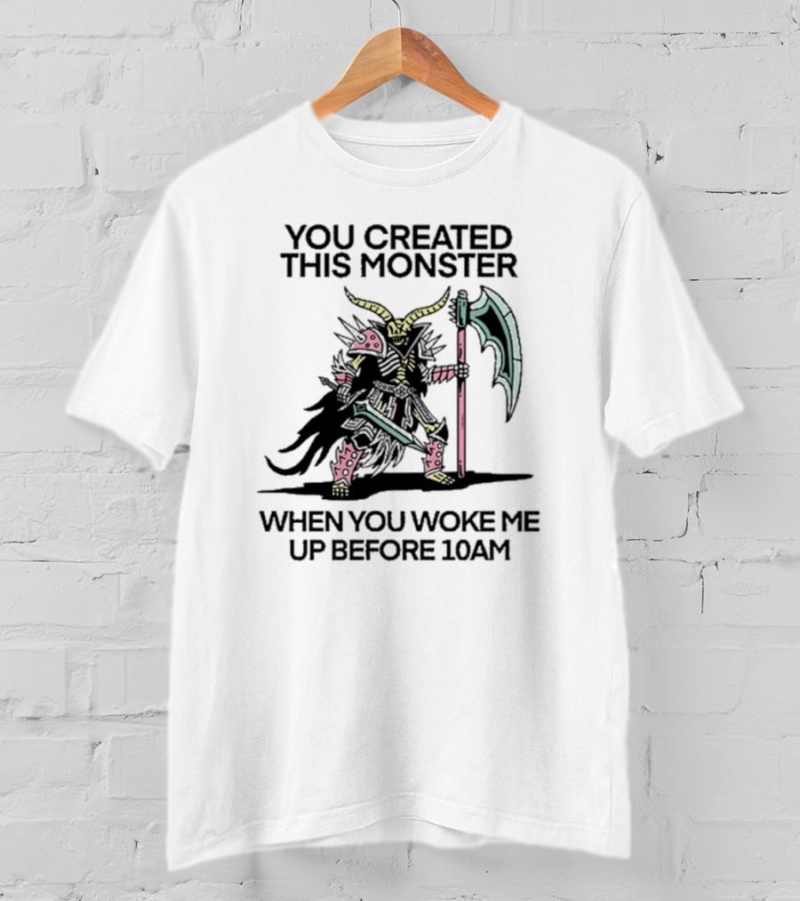 Wizard Of Barge You Created This Monster When You Woke Me Up Before 10AM Warrior T-Shirt